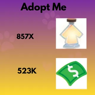 523k+ bucks and 857x portions 