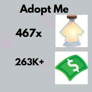 263k+ Bucks,467x age up portions   in 1 account