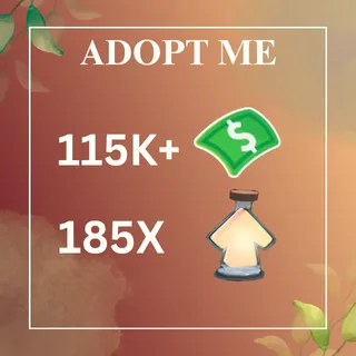 115K Bucks 185X Potions  