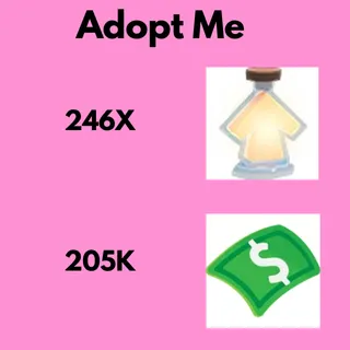 205K+ bucks and 246X portions 