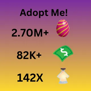2.70M Candy Egg, 82K Bucks, 142X Potions & Pets and much more 