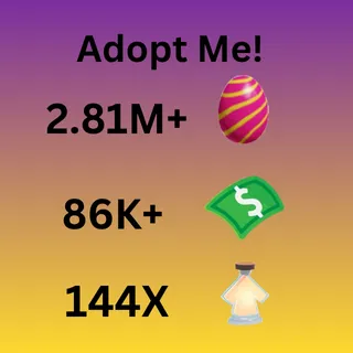 2.82M Candy Egg, 86K Bucks, 144X Potions & Pets and much more 