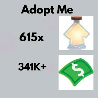 341k+ Bucks,615x age up portions   in 1 account