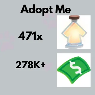 278k+ Bucks,471x age up portions   in 1 account