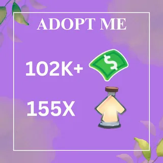 102K Bucks 155X Potions  