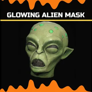 glowing alien mask