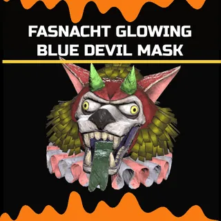 glowing blue devil