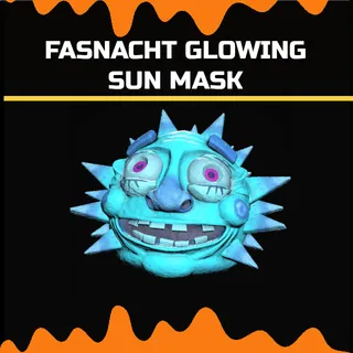 fasnacht glowing sun mask