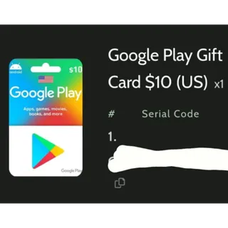 $10.00 USD Google Play