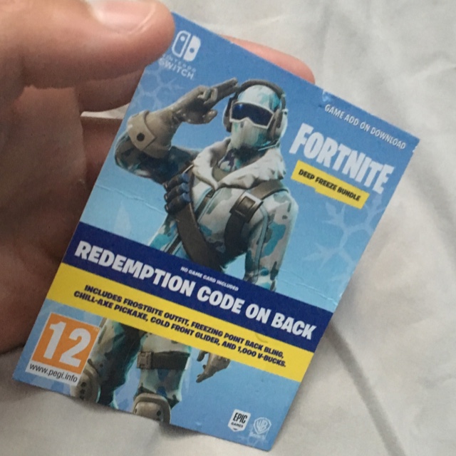 fortnite deep freeze bundle nintendo switch code