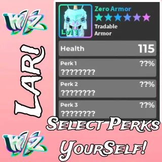 World Zero Armor Select Perks 