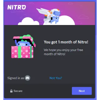 Discord Nitro 1 Month (Promo Link)