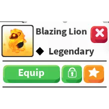 blazing lion no potion