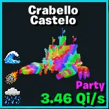 CRABELLO CASTELO  PARTY 3 TRAITS - GO UP FOR BRAINROTS
