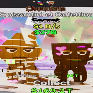 Croissantini et Caffettino Chocolate 2 TRAITS 1B/S  - fortnite steal the brainrot