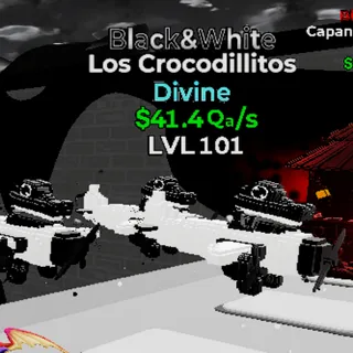 Los Crocodillitos Black - GO UP FOR BRAINROT