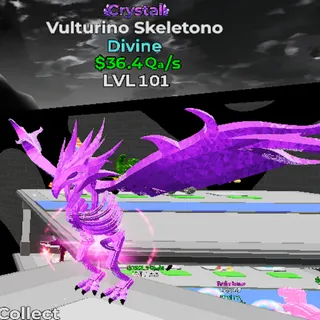 Crystal Vulturino Skeletono - GO UP FOR BRAINROT
