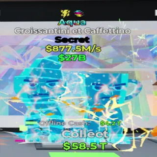 Croissantini et Caffettino AQUA 2 TRAITS  - fortnite steal the brainrot