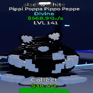 Black & White Pippi Poppa Pippo Peppe - GO UP FOR BRAINROTS