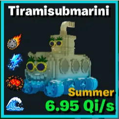Tiramisubmarini summer 4 TRAITS 7Qi - GO UP FOR BRAINROTS