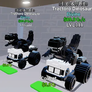 X2 Tractoro Dinosauro Black & White BUNDLE - GO UP FOR BRAINROTS