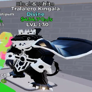 Tralalero Kingala Black & White - GO UP FOR BRAINROTS