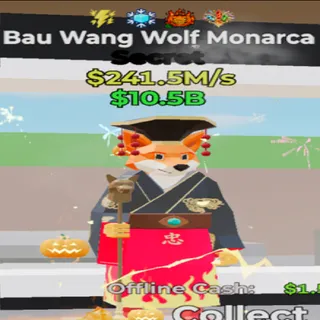 Bau Wang Wolf Monarca 4 TRAITS  - STEAL THE BRAINROT