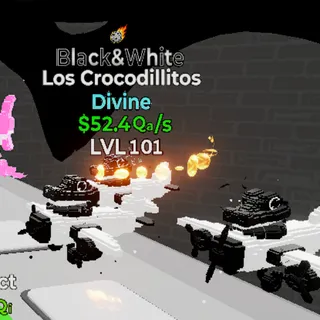 Los Crocodillitos Black & White 1 TRAIT  - GO UP FOR BRAINROT