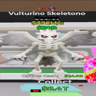 Vulturino Skeletono 2 Traits TUNG + GLITCH - fortnite steal the brainrot