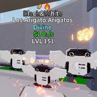 Black & White Los Arigato Arigatos 2 TRAITS 1Qi/s - GO UP FOR BRAINROTS