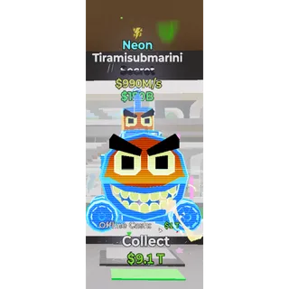 Tiramisubmarini NEON 1 TRAIT -fortnite steal the brainrot