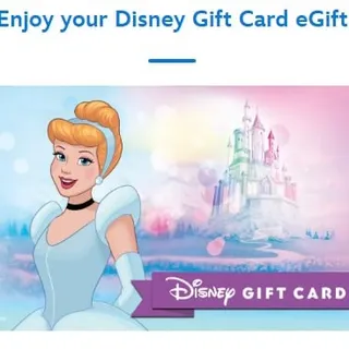 $300.00 USD Disney Gift Card