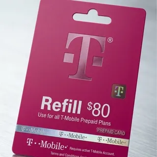 $80.00 USD T-Mobile Prepaid Refill Card