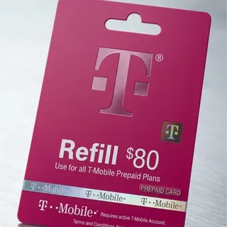 $80.00 USD T-Mobile Prepaid Refill Card