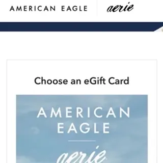 $50.00 USD American Eagle Gift Card (Ae.com)