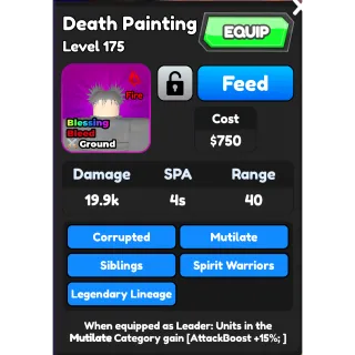 Roblox All Star Tower Defense (Death Painting - Choso) - ASTD