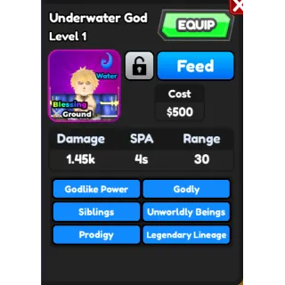Roblox All Star Tower Defense (Underwater God - Poseidon) - ASTD