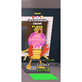 Gold La Cucaracha - 4.8M/s - Secret - Crab - Bubblegum - Taco / Fast delivery!