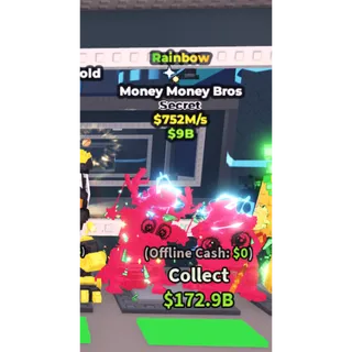 Rainbow Money Money Bros - 752M/s - Secret - Starfall - Matteo / Fast delivery!