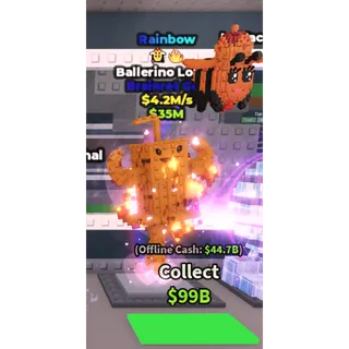 Rainbow Ballerino Lololo / Super Rare Queen Bee Trait!!! - 4.2M/s - Brainrot God - Queen Bee - Fire M1X / Fast delivery!