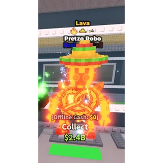 Lava Pretzo Robo / SUPER RARE!! - 5.7M/s - Brainrot God - Fire - Sombrero - Bombardiro / Fast delivery!