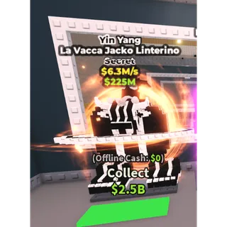 Yin Yang La Vacca Jacko Linterino - 6.3M/s - Secret / Fast delivery!