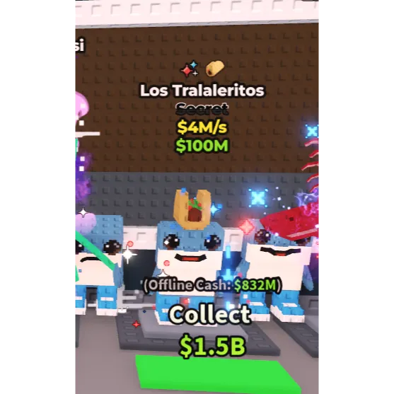3x SECRET Gold Los Tralaleritos - Steal a Brainrot - Steal a Brainrot Game Item