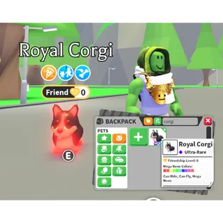 Royal Corgi - Mega Neon Can Fly Can Ride / MFR - Ultra-Rare / Fast delivery!