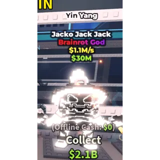 Yin Yang Jacko Jack Jack / SUPER RARE! - 1.1M/s - Brainrot God / Fast delivery!
