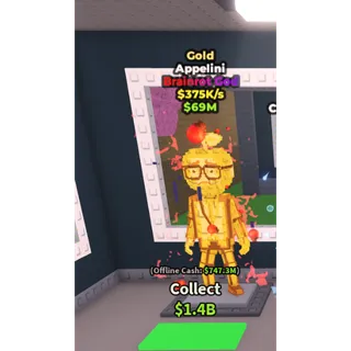 Gold Appelini - 375K/s - Brainrot God / Fast delivery!