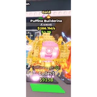 Gold Puffino Builderino - 286.7M/s - Secret - Bubblegum - Fire NU2 / Fast delivery!