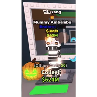 Yin Yang Mummy Ambalabu / Rare Pumpkin Pet Trait!!! - 3M/s - Brainrot God / Fast delivery!