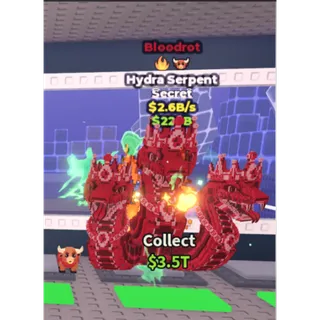 Bloodrot Hydra Serpent / Rare Bull Pet Trait!!! - 2.6B/s - Secret - Fire - Bull M2X / Fast delivery!