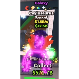 Galaxy Caylusaurus / Super Rate Aura Trait!!! - 1.5B/s - Secret - Crab - Taco - Glitch - Starfall - Bombardiro - Aura 2M
